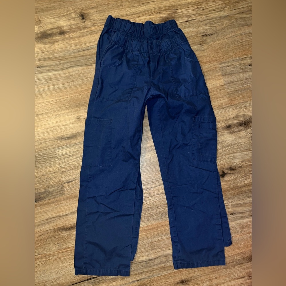 Affinity Apparel Navy Blue Women’s Scrub Pants with Elastic Waists